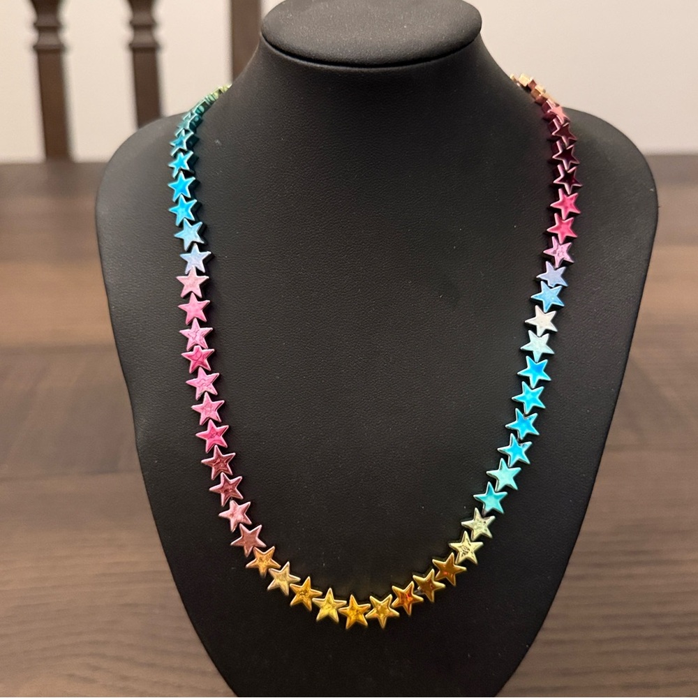Emma Evelyn Multicolor Ombré Star Necklace - Women Jewelry